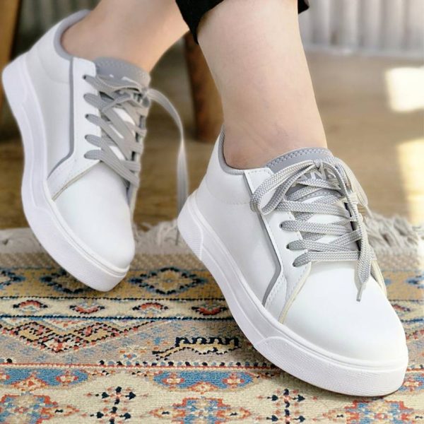 کتونی ونس سفید طوسی