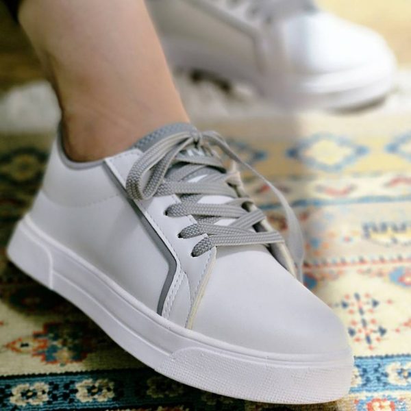 کتونی ونس سفید طوسی