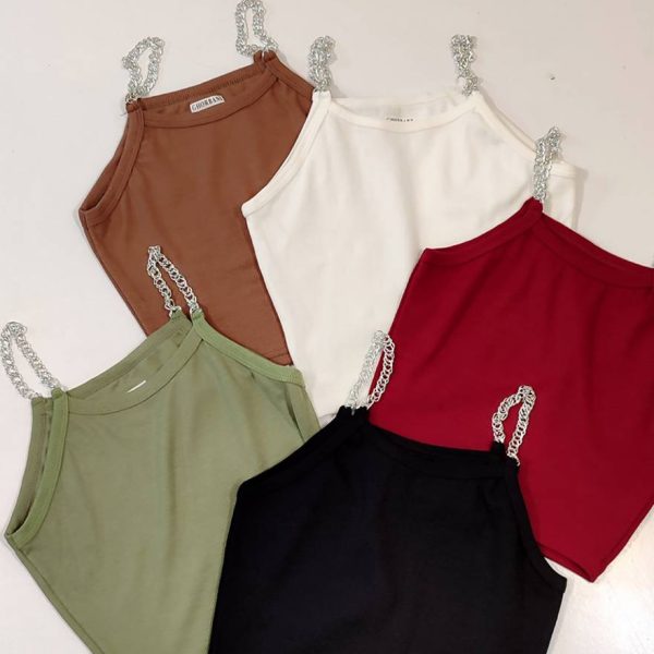 34300936-4 تاپ کراپ فانریپ بند زنجیری - مانتو پاتریس رشت