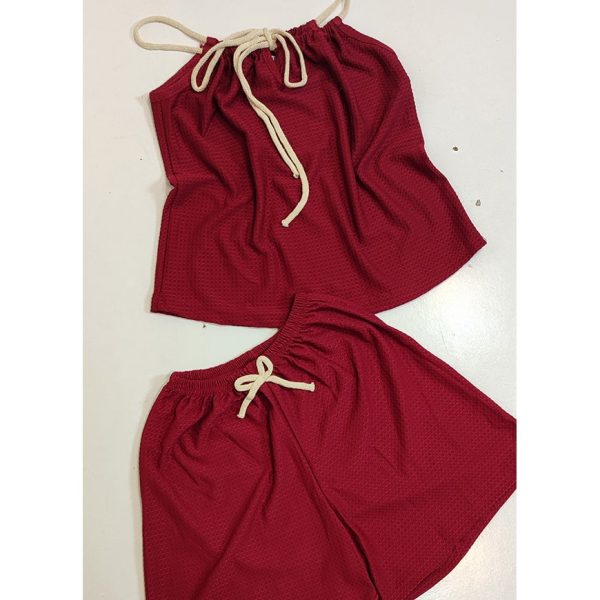 ست کراپ شورتک بند کنفی