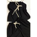 ست کراپ شورتک بند کنفی