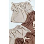 ست کراپ شورتک بند کنفی