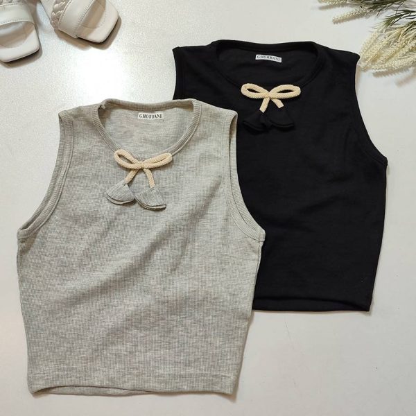 تاپ کراپ پاپیون آویزدار - مانتو پاتریس رشت