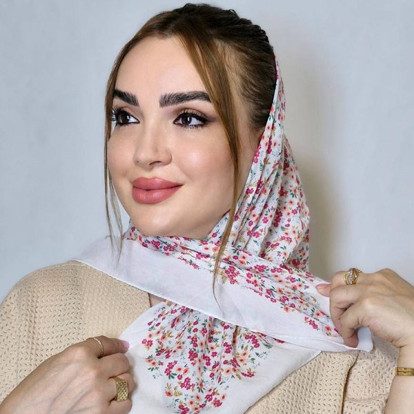 مینی اسکارف گل دار نخی - مانتو پاتریس رشت