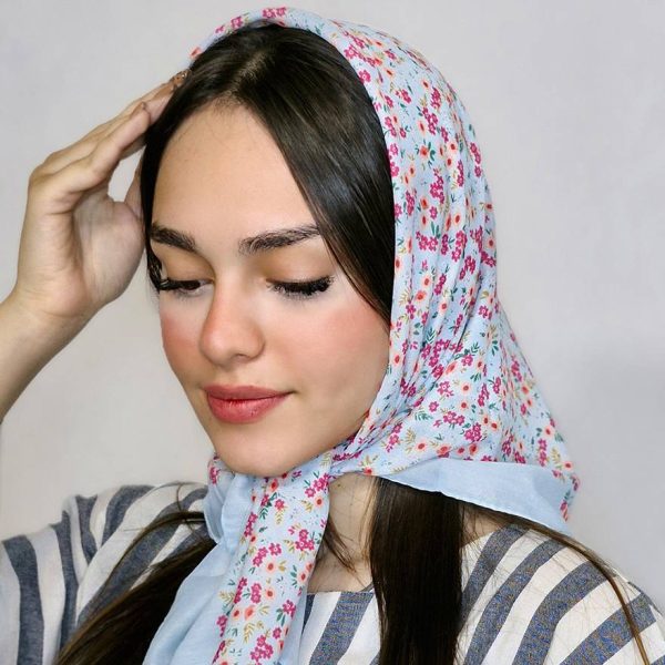 مینی اسکارف گل دار نخی - مانتو پاتریس رشت