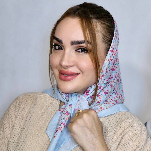 مینی اسکارف گل دار نخی - مانتو پاتریس رشت