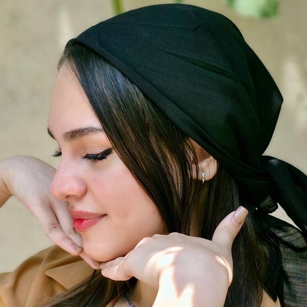 مینی اسکارف ساده مشکی