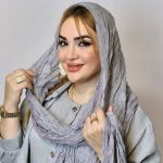 شال حریر پلیسه پروانه