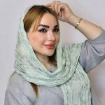 شال حریر پلیسه پروانه