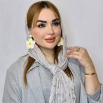 شال حریر پلیسه پروانه