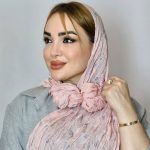 شال حریر پلیسه پروانه