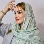 شال حریر پلیسه پروانه