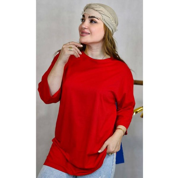 تیشرت لانگ ساده نخ پنبه