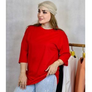 تیشرت لانگ ساده نخ پنبه