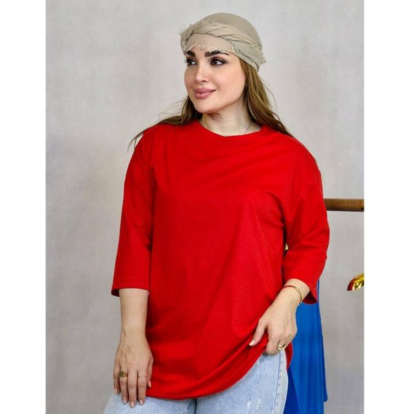 تیشرت لانگ ساده نخ پنبه - مانتو پاتریس رشت