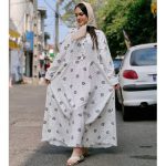 پیراهن ساحلی گل گلی کراش