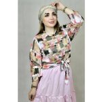 شومیز آبرنگی گره ای