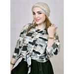 شومیز آبرنگی گره ای