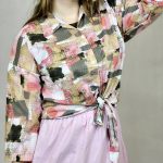 شومیز آبرنگی گره ای