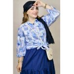 شومیز آبرنگی گره ای