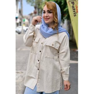 مانتو الیاف دکمه چوبی رنگی - مانتو پاتریس رشت