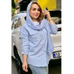 شومیز صوفیا تک جیب آستین گره