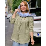 شومیز صوفیا تک جیب آستین گره - مانتو پاتریس رشت