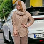 شومیز صوفیا تک جیب آستین گره