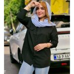 شومیز صوفیا تک جیب آستین گره