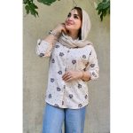 شومیز مانتویی گل گلی