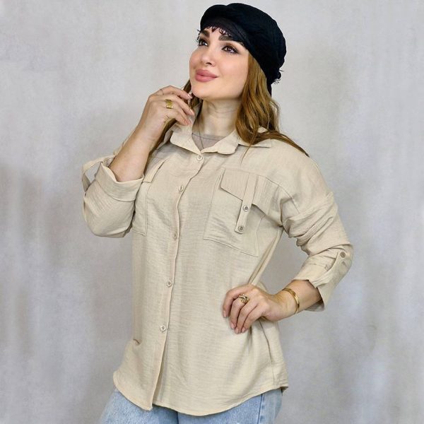 مانتو صوفیا جیب دکمه - مانتو پاتریس رشت