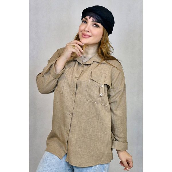 مانتو صوفیا جیب دکمه - مانتو پاتریس رشت