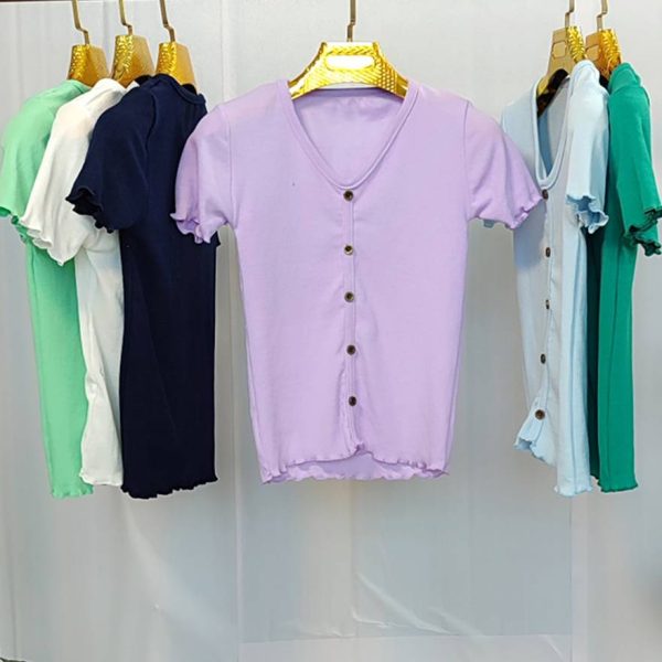 39100213-2 تیشرت فانریپ یقه هفت دکمه نما