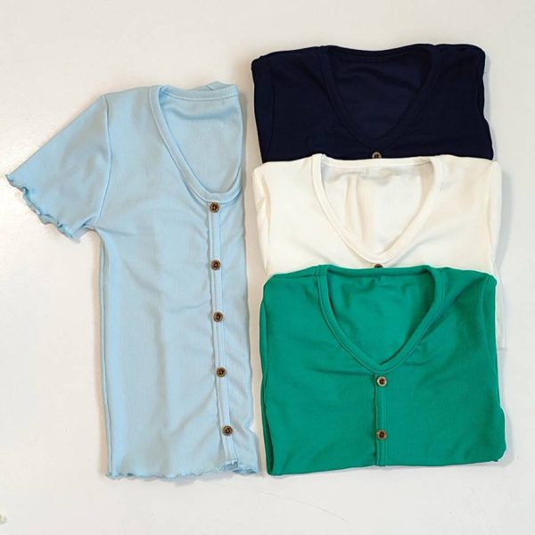 تیشرت فانریپ یقه هفت دکمه نما