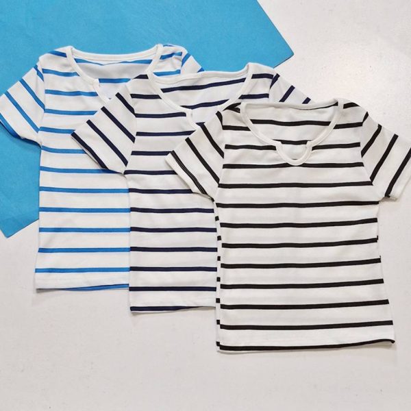 تیشرت راه راه یقه دلبری