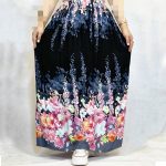 دامن بلند آبرنگی نخی