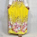 دامن بلند آبرنگی نخی