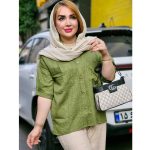 شومیز شانتون جیب دار