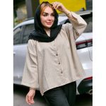 شومیز دیپلمات جودون دکمه چوبی