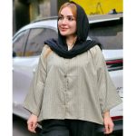 شومیز دیپلمات جودون دکمه چوبی