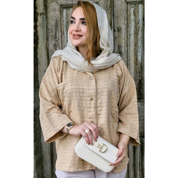 شومیز شنل راه راه - مانتو پاتریس رشت