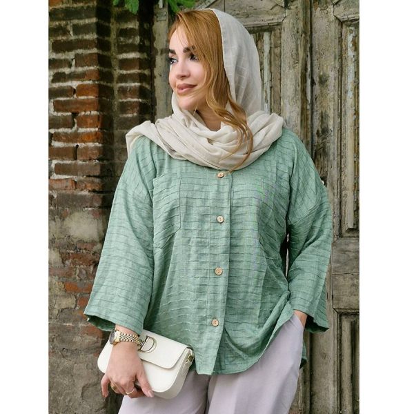 شومیز شنل راه راه - مانتو پاتریس رشت