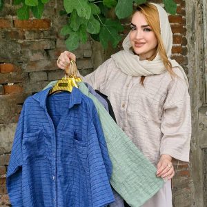 شومیز شنل راه راه - مانتو پاتریس رشت