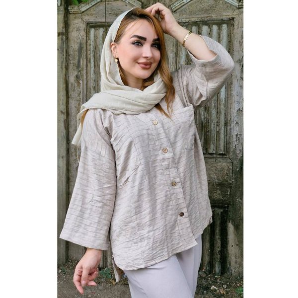 شومیز شنل راه راه - مانتو پاتریس رشت