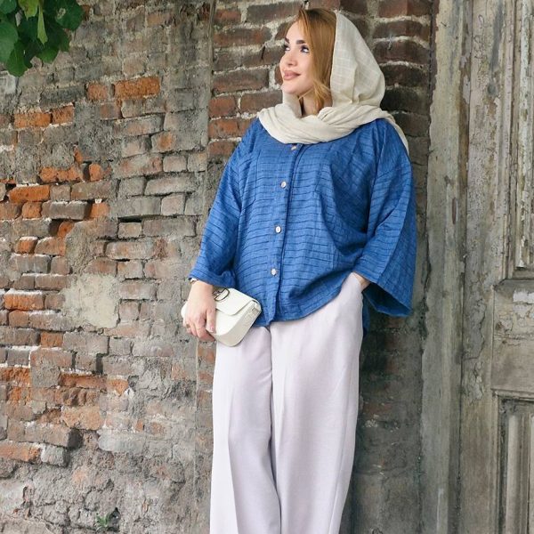 شومیز شنل راه راه - مانتو پاتریس رشت