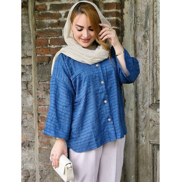 شومیز شنل راه راه - مانتو پاتریس رشت