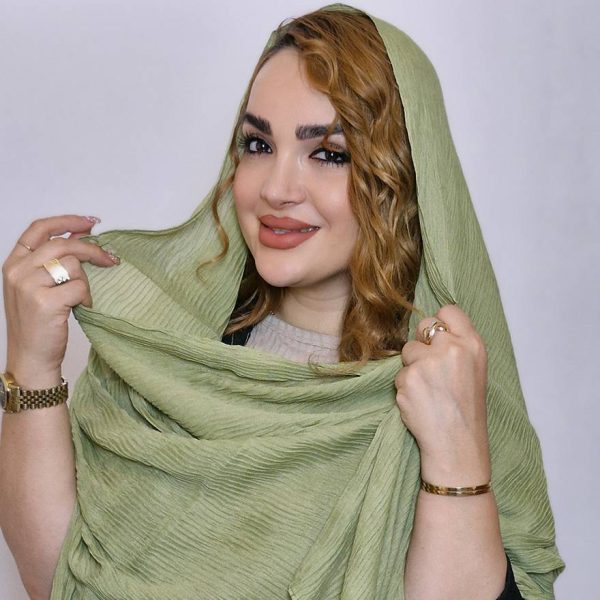 شال پلیسه رنگی