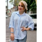 شومیز پاستیلی جیبدار