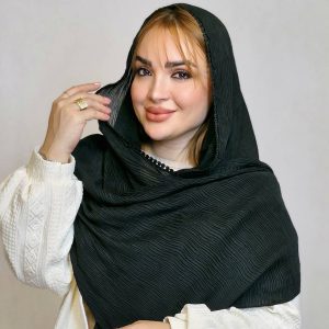 شال لبه عدسی مشکی - مانتو پاتریس رشت