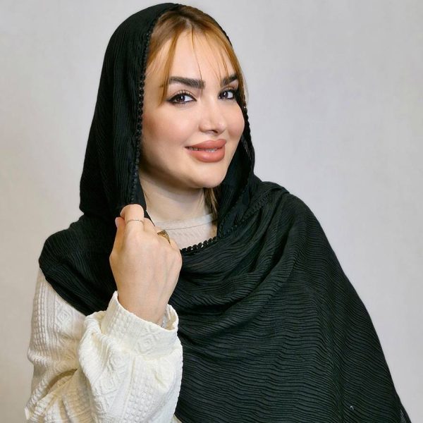 شال لبه عدسی مشکی - مانتو پاتریس رشت